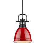 Duncan Downrod Pendant - Black / Red