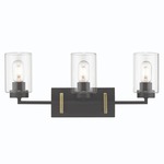 Tribeca Bathroom Vanity Light - Black / Clear