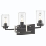 Tribeca Bathroom Vanity Light - Black / Pewter / Clear