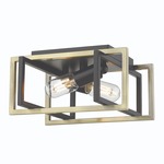 Tribeca Ceiling Light Fixture - Aged Brass / Black
