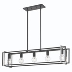 Tribeca Linear Pendant - Black / Pewter