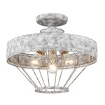 Ferris Semi-Flush Ceiling Light - Oyster