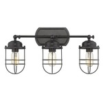 Seaport Bathroom Vanity / Ceiling Light - Black