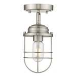 Seaport Semi Flush Ceiling Light - Pewter