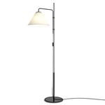 Funiculi Fabric Shade Floor Lamp - Black / White