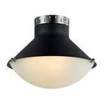 Notting Ceiling Light Fixture - Brushed Nickel / Frosted