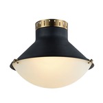 Notting Ceiling Light Fixture - Aged Gold Brass / Frosted