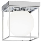 Squircle Ceiling Light Fixture - Chrome / Frosted