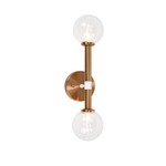 Stellar Wall Light - Aged Gold Brass / Clear
