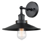 Bulstrodes Workshop Shade Wall Light - Black / Black