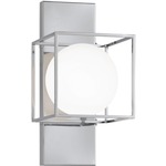 Squircle Middle Wall Light - Chrome / Frosted