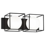 Squircle Bathroom Vanity Light - Black / Frosted