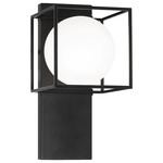 Squircle Wall Light - Black / Frosted