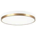 Tone Ceiling Light Fixture - White / Aged Gold Brass / White