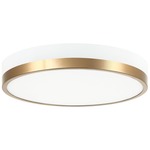 Tone Ceiling Light Fixture - White / Aged Gold Brass / White