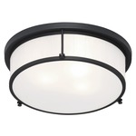 Caisse Claire Ceiling Light Fixture - Matte Black / Frosted