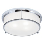 Caisse Claire Ceiling Light Fixture - Chrome / Frosted