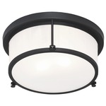 Caisse Claire Ceiling Light Fixture - Matte Black / Frosted