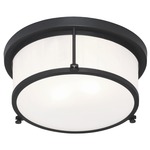 Caisse Claire Ceiling Light Fixture - Matte Black / Frosted