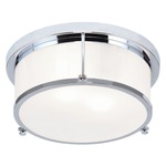 Caisse Claire Ceiling Light Fixture - Chrome / Frosted