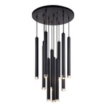 Reign Multi Light Pendant - Matte Black / Clear