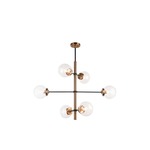 Enchant Chandelier - Aged Gold Brass / Clear