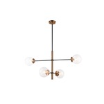 Enchant Chandelier - Aged Gold Brass / Clear