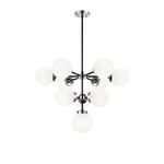 Maru Chandelier - Chrome / Opal