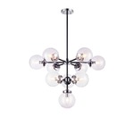 Maru Chandelier - Chrome / Clear