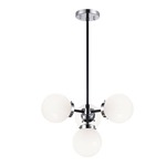 Maru Chandelier - Chrome / Opal