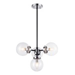 Maru Chandelier - Chrome / Clear