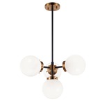 Maru Chandelier - Aged Gold Brass / Opal