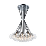 The Bougie Multi Light Pendant - Chrome / Clear