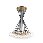 The Bougie Multi Light Pendant - Aged Gold Brass / Clear