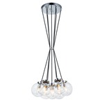 The Bougie Multi Light Pendant - Chrome / Clear