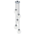 The Bougie Multi Light Pendant - Chrome / Clear