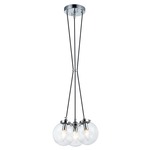 The Bougie Multi Light Pendant - Chrome / Clear