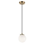 The Bougie Pendant - Aged Gold Brass / Opal