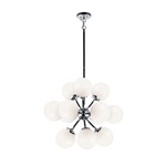 Soleil Chandelier - Chrome / Opal