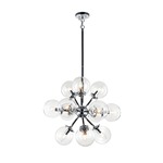 Soleil Chandelier - Chrome / Clear