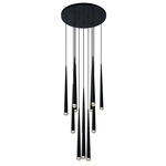 Renaie Multi Light Pendant - Matte Black / Clear