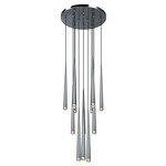 Renaie Multi Light Pendant - Chrome / Clear