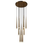 Renaie Multi Light Pendant - Aged Gold Brass / Clear