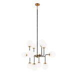 Particles Chandelier - Aged Gold Brass / Opal