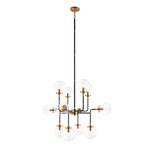 Particles Chandelier - Aged Gold Brass / Clear