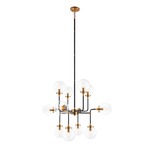 Particles Chandelier - Aged Gold Brass / Clear