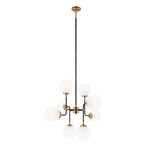 Particles Chandelier - Aged Gold Brass / Opal