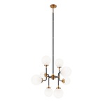 Particles Chandelier - Aged Gold Brass / Opal