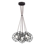 Geometry Multi Light Pendant - Rusty Black