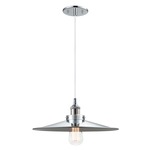 Bulstrodes Workshop Shade Pendant - Chrome / Chrome